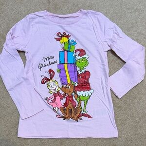 Dr. Seuss Grinch Long Sleeve Tee - Light Pink